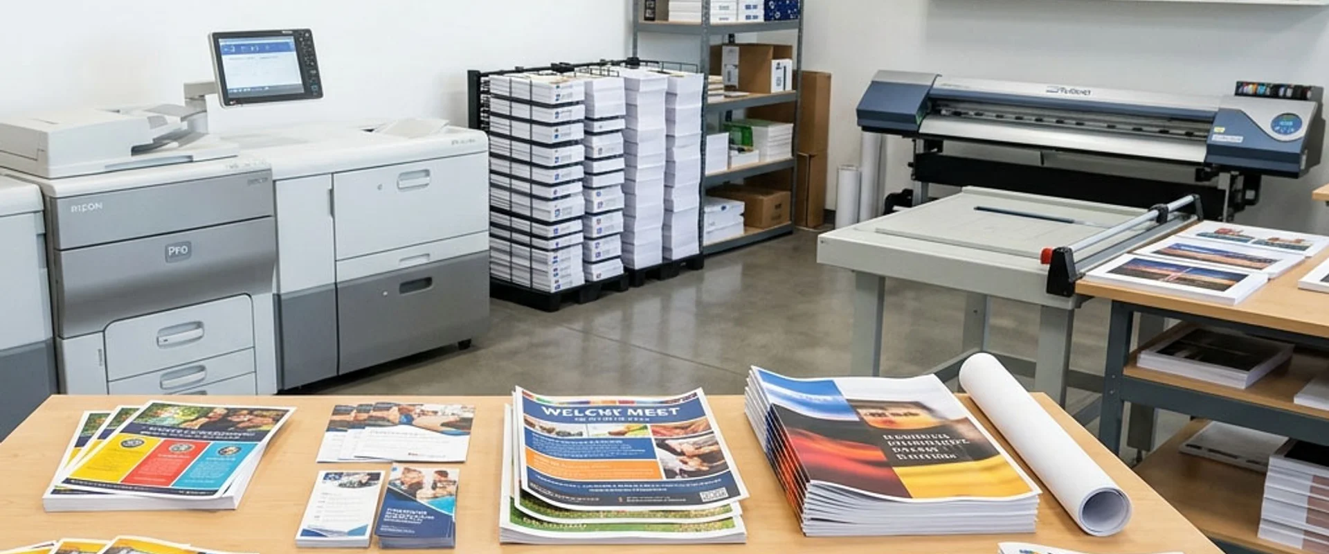 Colorful brochures flyers and posters printed at Utah print shop